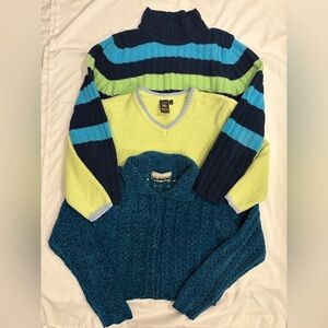 Y2K Chenille Fuzzy Sweater Bundle